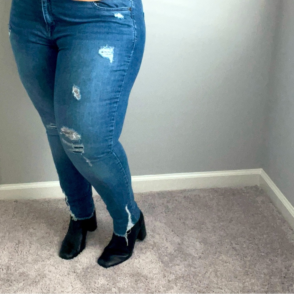 LANE BRYANT distressed jeans